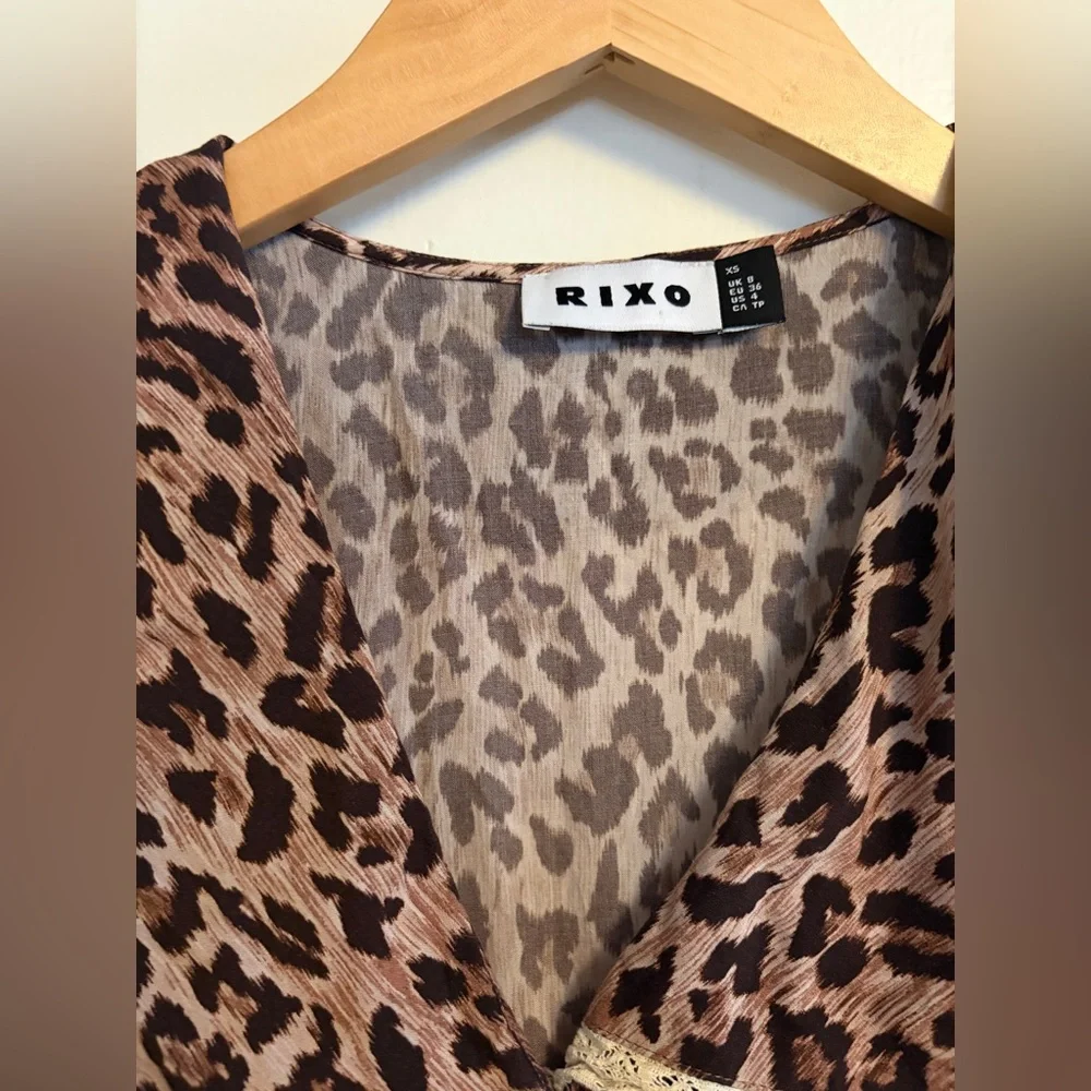RIXO | Ellen Leopard Print Dress, Size XS - Picture 6 of 15